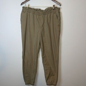 Hollister Khaki Ultra High Rise Joggers Size XL